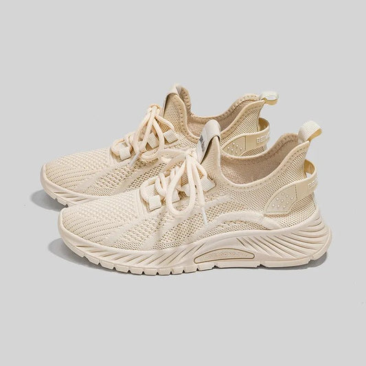 Mesh Lace - Up Platform Athletic Shoes - R - DRESS