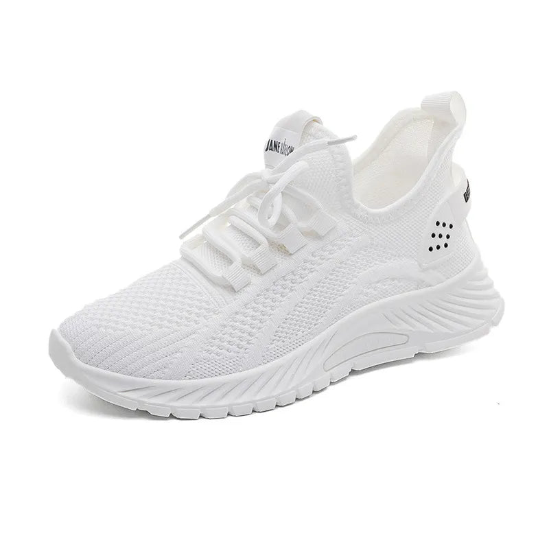 Mesh Lace - Up Platform Athletic Shoes - R - DRESS