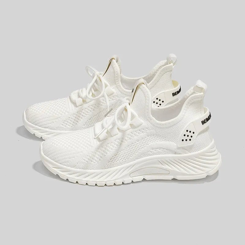 Mesh Lace - Up Platform Athletic Shoes - R - DRESS