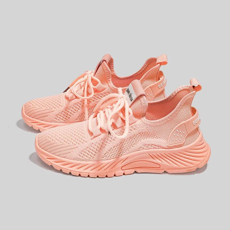 Mesh Lace - Up Platform Athletic Shoes - R - DRESS