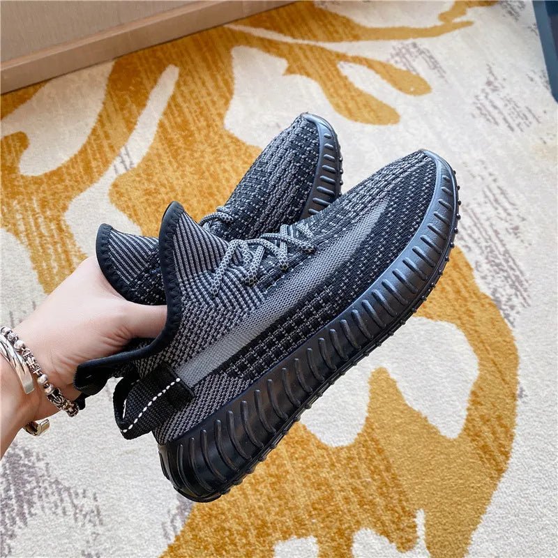 Mesh Lace - Up Platform Athletic Shoes - R - DRESS