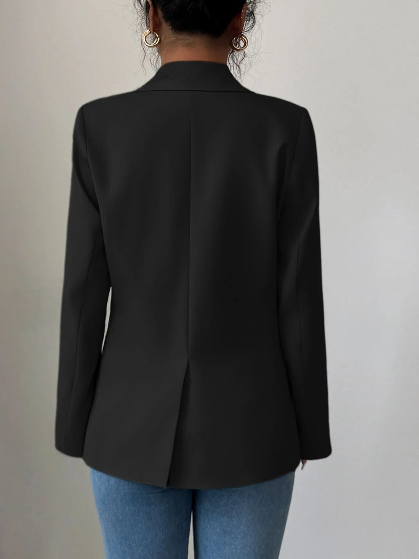One Button Lapel Collar Blazer - R - DRESS