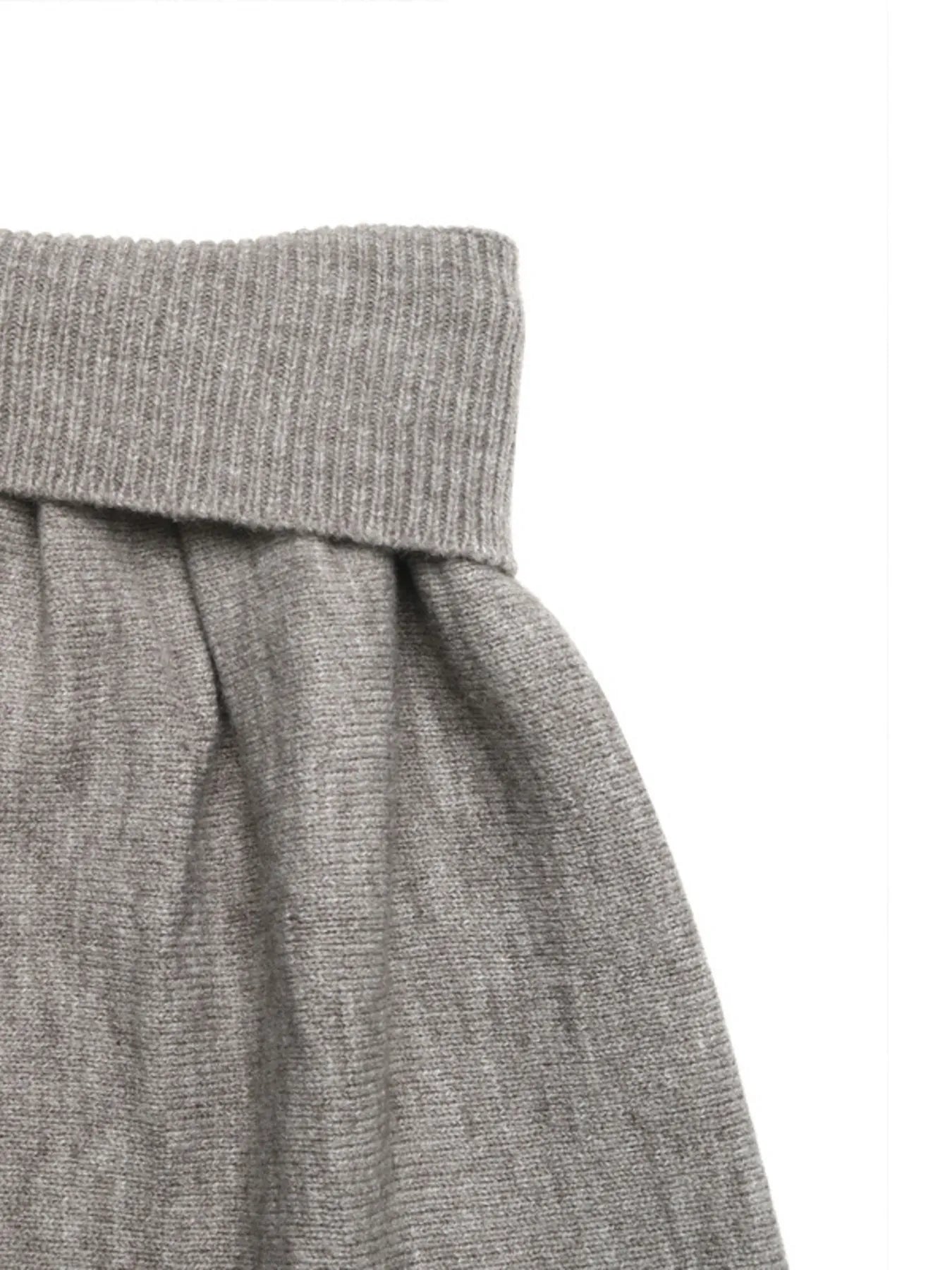 V - Neck Vest and Skirt Knit Set - R - DRESS